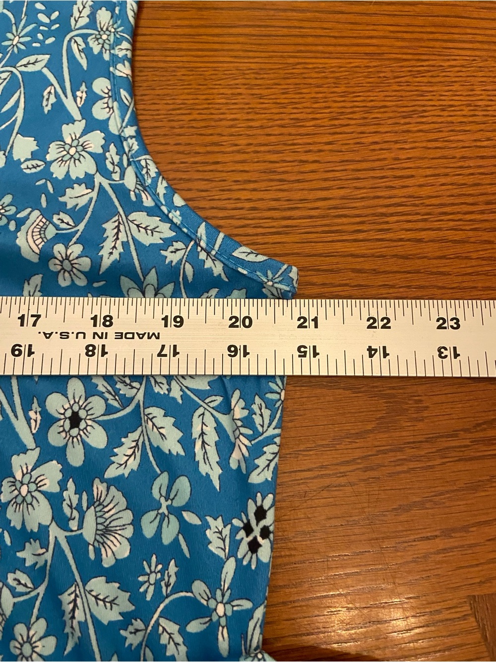 Sleeveless turquoise dress with delicate floral pattern  in size 1XL SO PRETTY - Picture 10 of 10